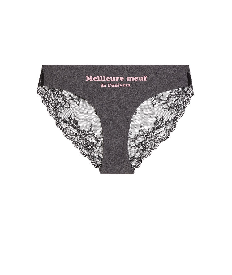 Culotte à message bestmeufiz gris.
