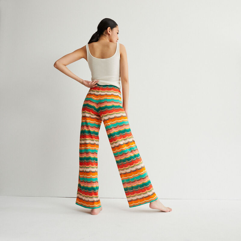 pantalon noué à motifs - vert pantalon noué à motifs - vert;