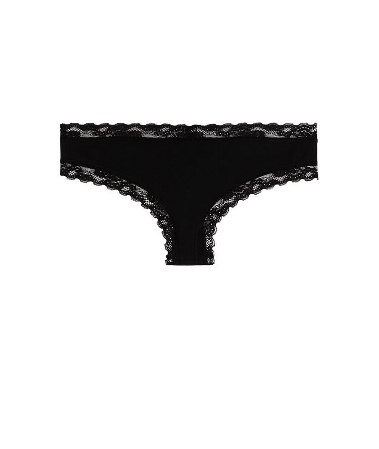 Shorty en coton uni new skinny noir.