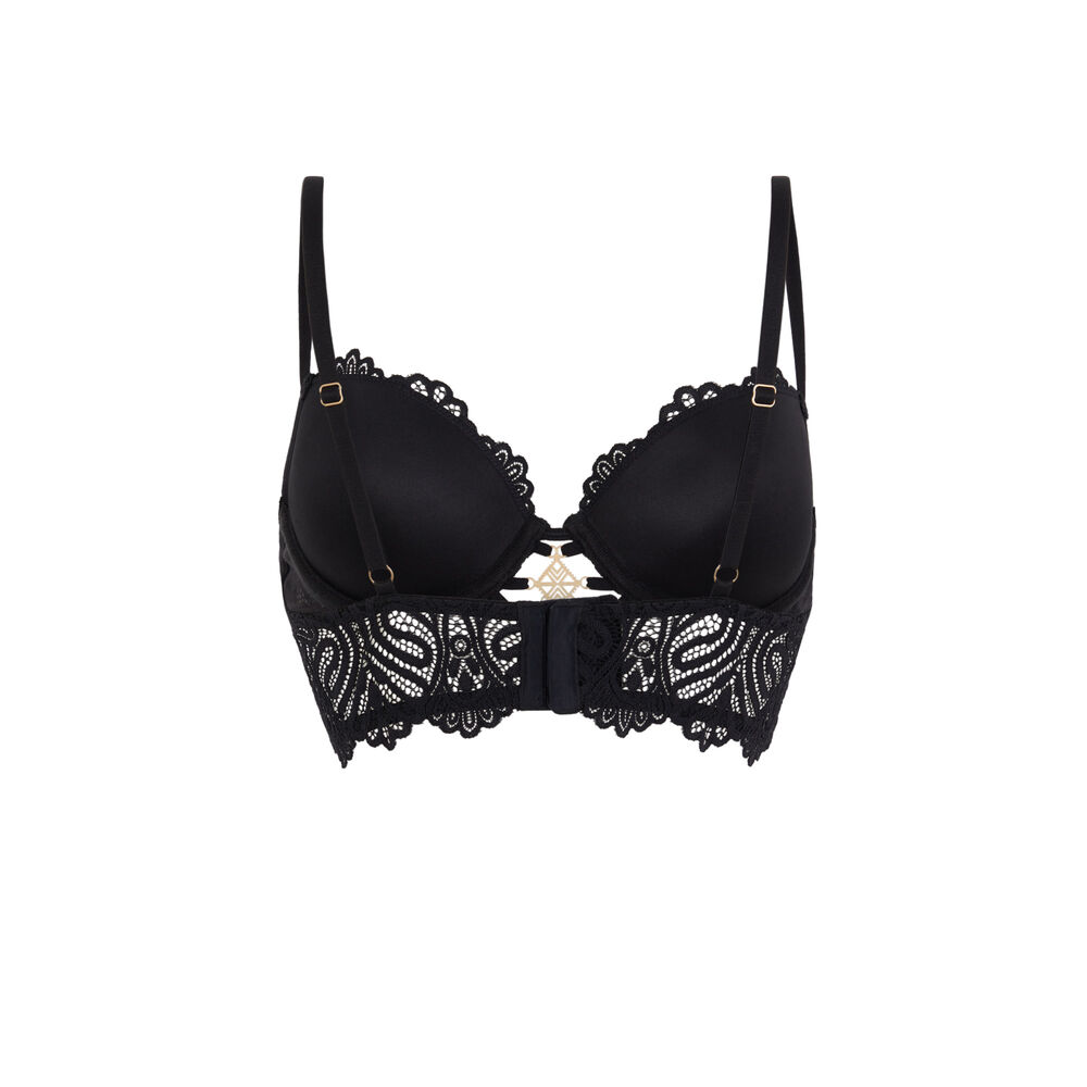 Soutien-gorge bustier en dentelle - noir noir.