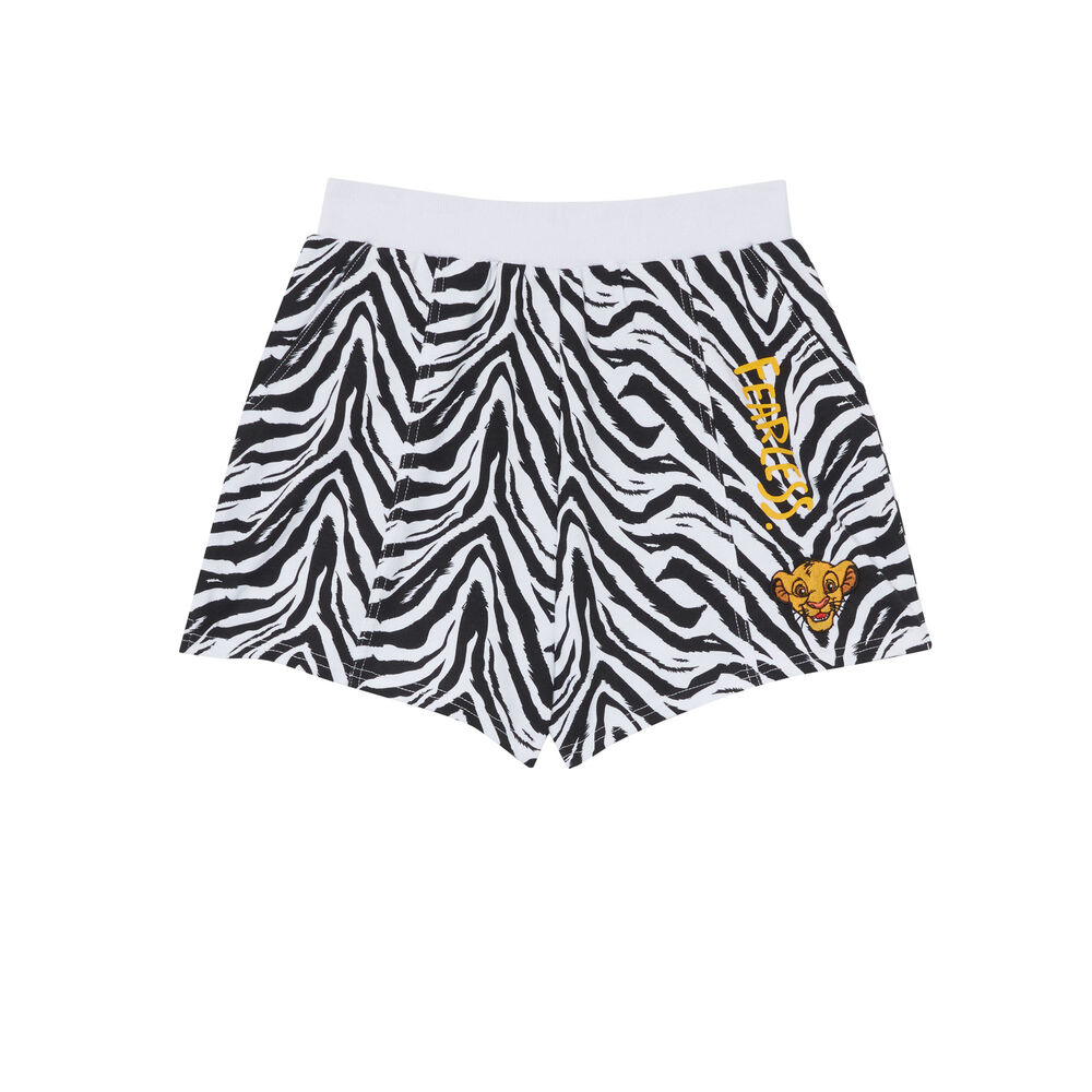 Short effet zébré le roi lion - noir noir.