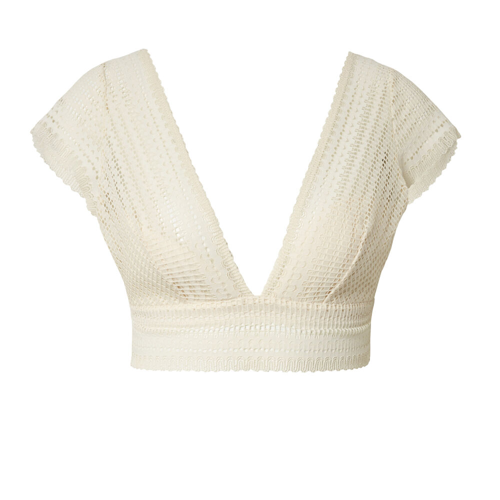 Brassière à épaules en dentelle - écru ecru.