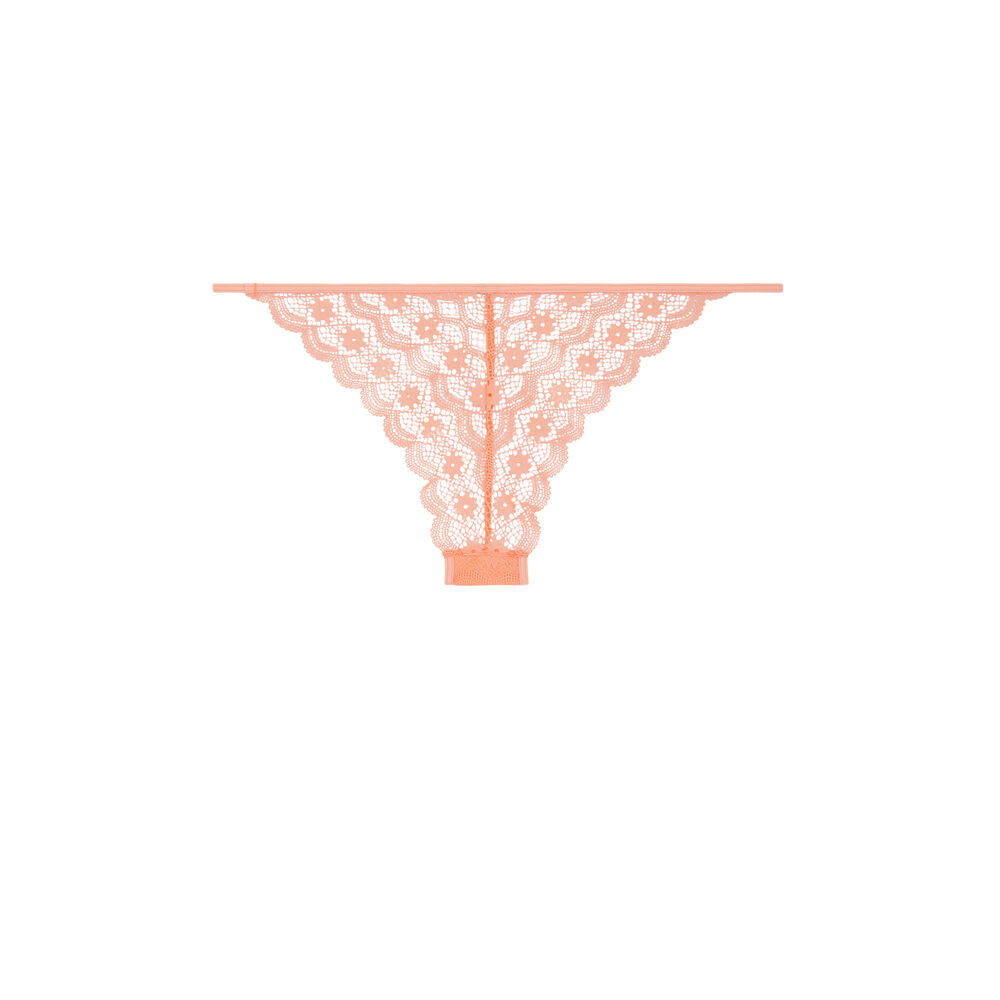 Tanga en dentelle - rose poudré rose poudré.