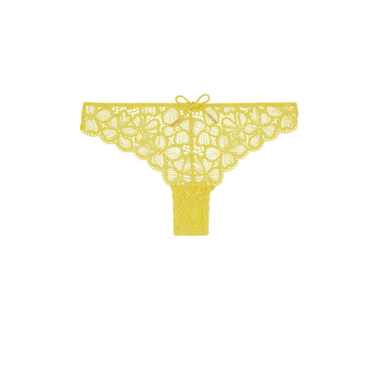 Tanga en dentelle jaune sherifiz Tanga en dentelle jaune sherifiz;
