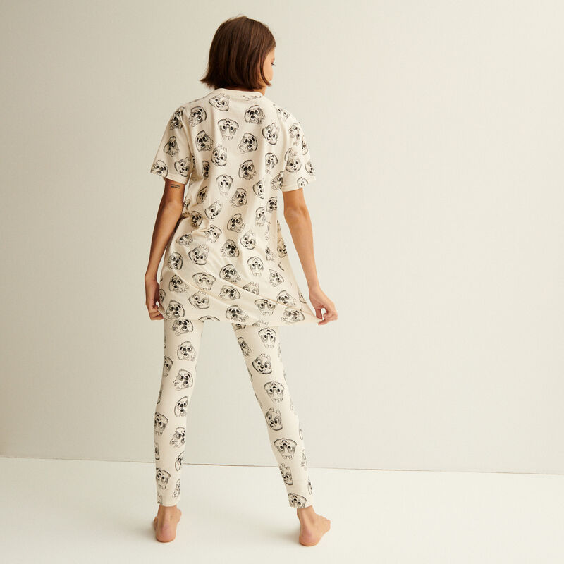 legging à motifs tic et tac - beige legging à motifs tic et tac - beige;