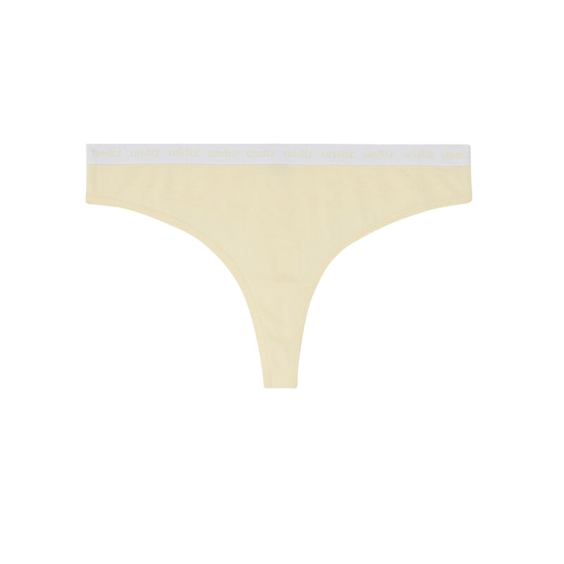 string en coton détail élastique - beige string en coton détail élastique - beige;