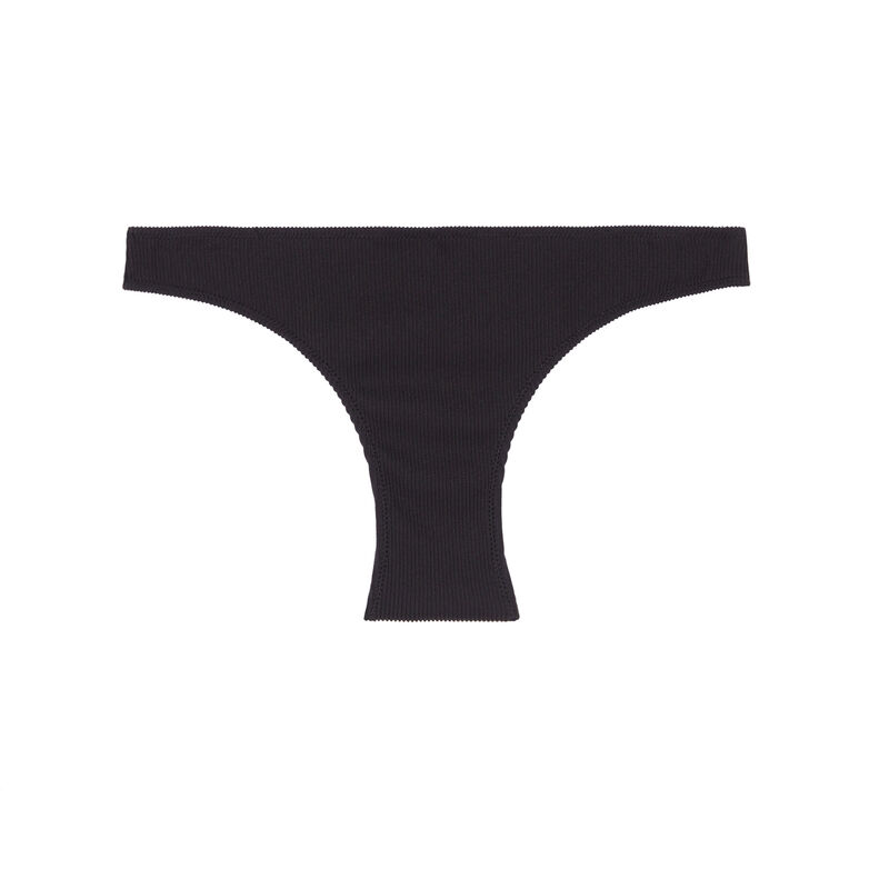 Bas de maillot de bain culotte texturée - noir Bas de maillot de bain culotte texturée - noir;
