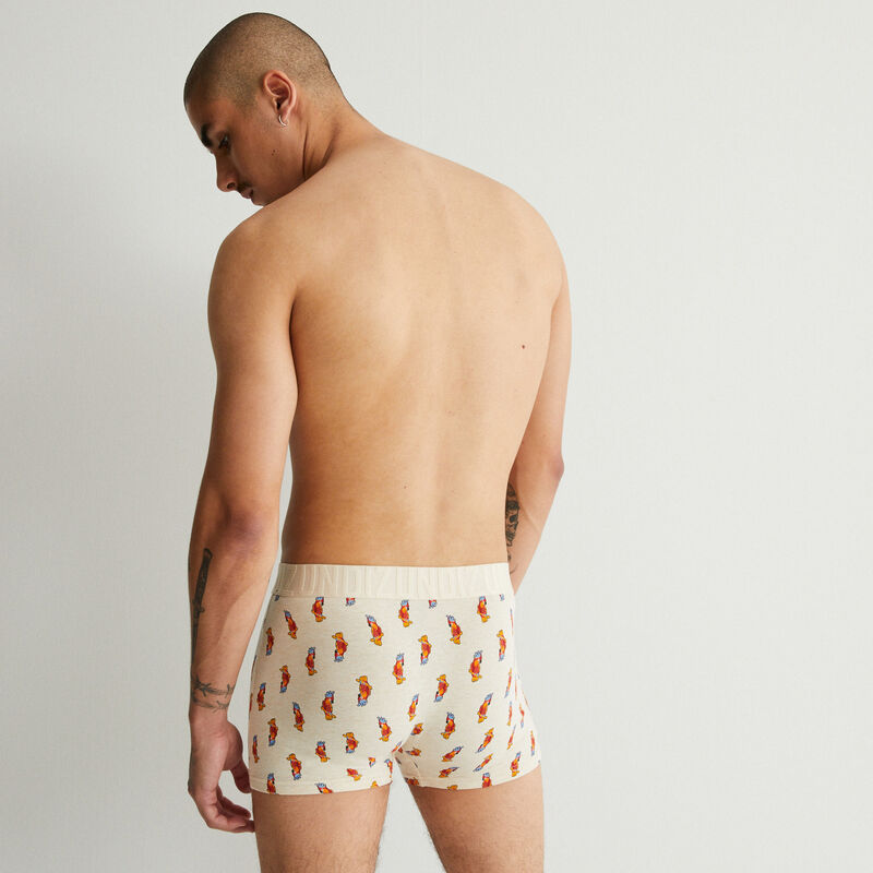 boxer en coton à motifs perroquet - écru boxer en coton à motifs perroquet - écru;