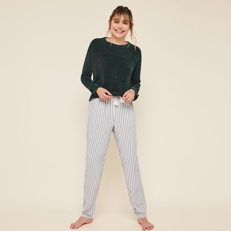Pantalon fluide à rayures bluerayiz Pantalon fluide à rayures bluerayiz;