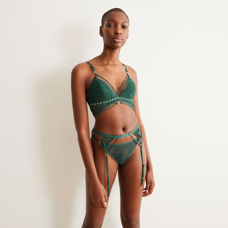 porte-jarretelle en dentelle - vert porte-jarretelle en dentelle - vert;