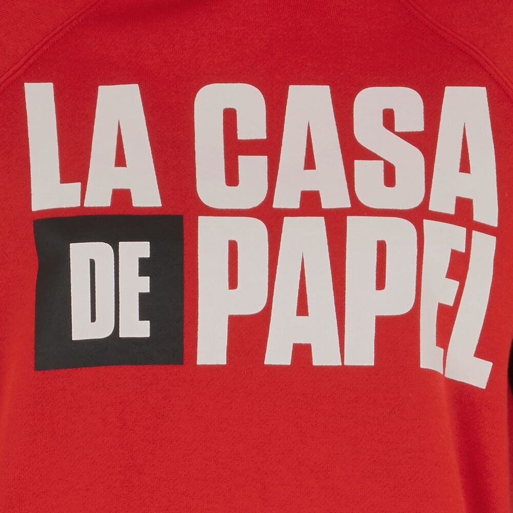 Sweat à capuche casa de papel - rouge rouge.