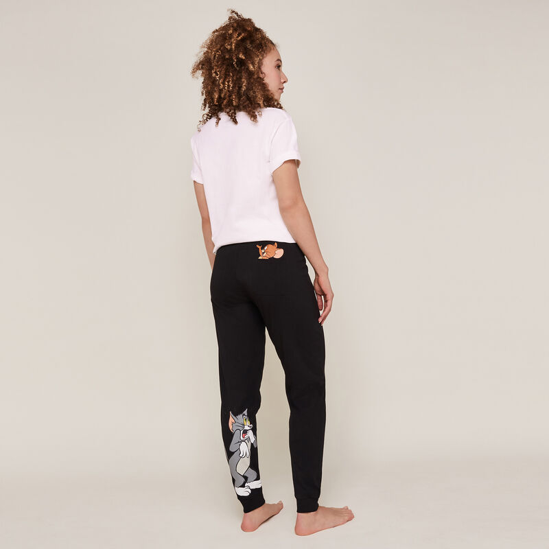 Pantalon imprimé tom et jerry - noir Pantalon imprimé tom et jerry - noir;