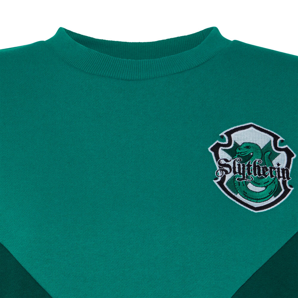 Sweat à emblème serpentard - vert vert.