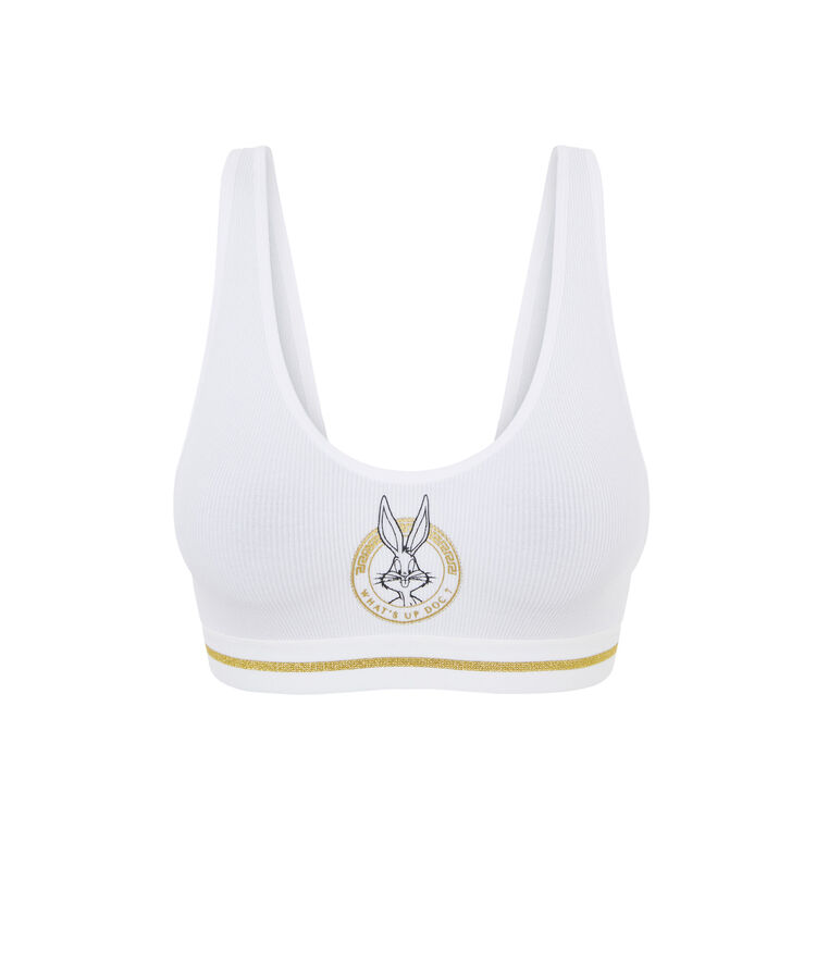 Brassière sans armatures print bugs bunny bunblutiz blanc.