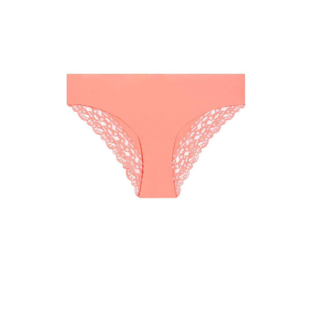 Shorty uni en micro - corail corail.