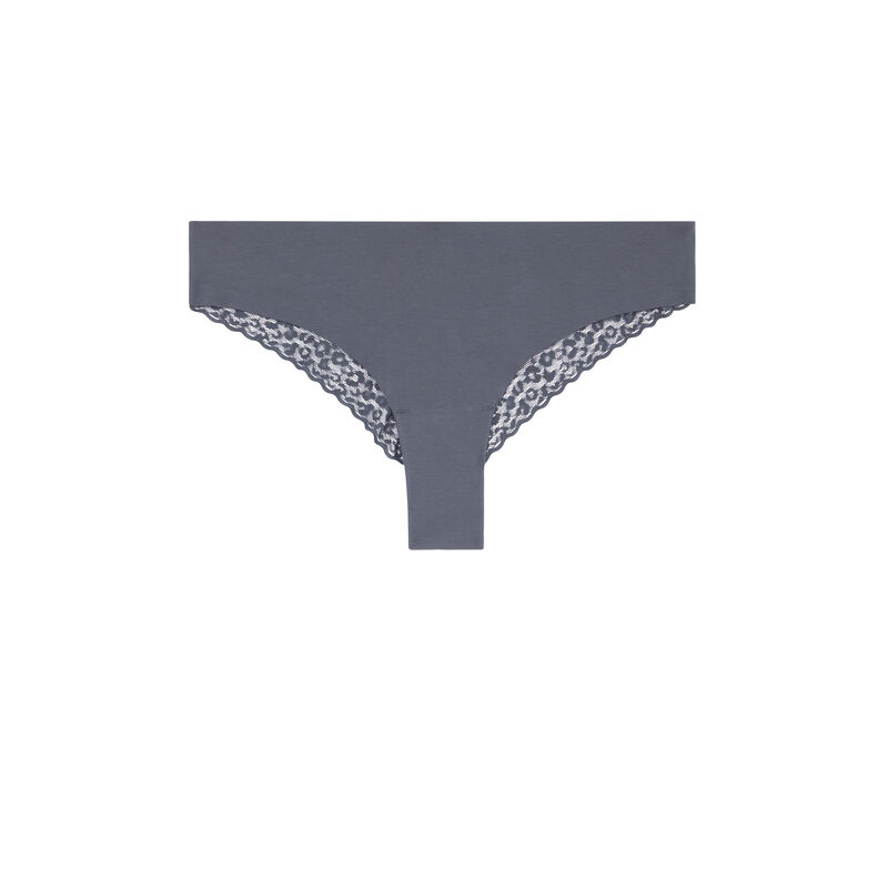 tanga en coton uni - gris tanga en coton uni - gris;