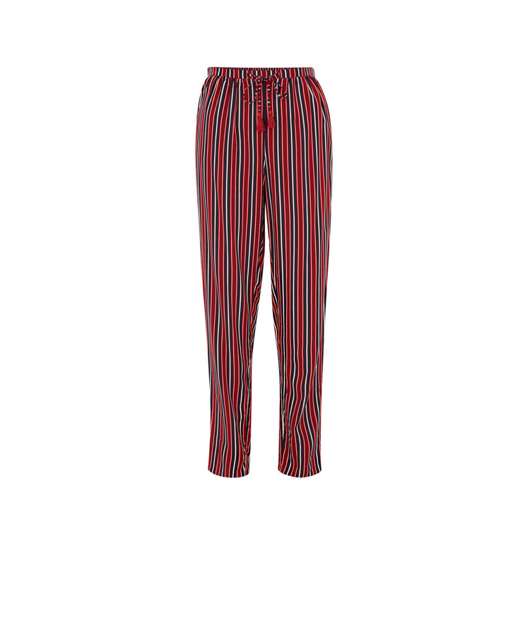 Pantalon fluide à rayures redrayiz bordeaux.