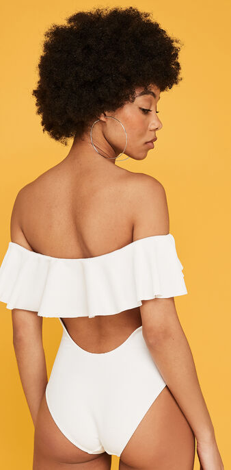 Maillot de bain une pi&egrave;ce blanc bardoiz white.