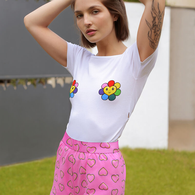 Short court à imprimé - rose Short court à imprimé - rose;