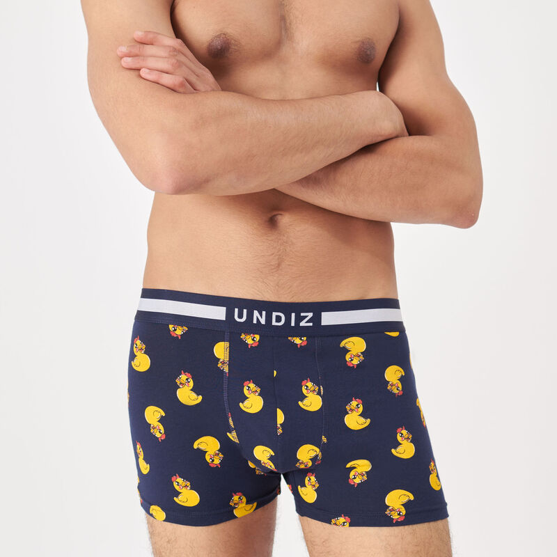 boxer en coton à motifs canard - bleu boxer en coton à motifs canard - bleu;