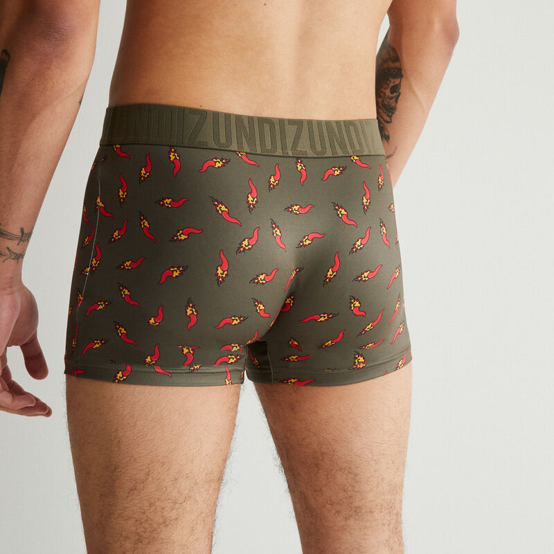 boxer en coton à motifs piments - kaki boxer en coton à motifs piments - kaki;