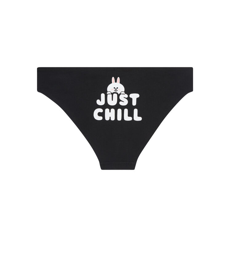 Culotte en coton line friends - noir noir.