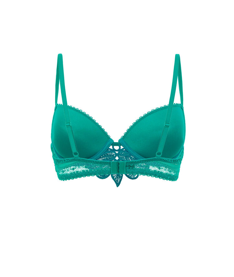 Soutien-gorge push-up en dentelle - vert vert.