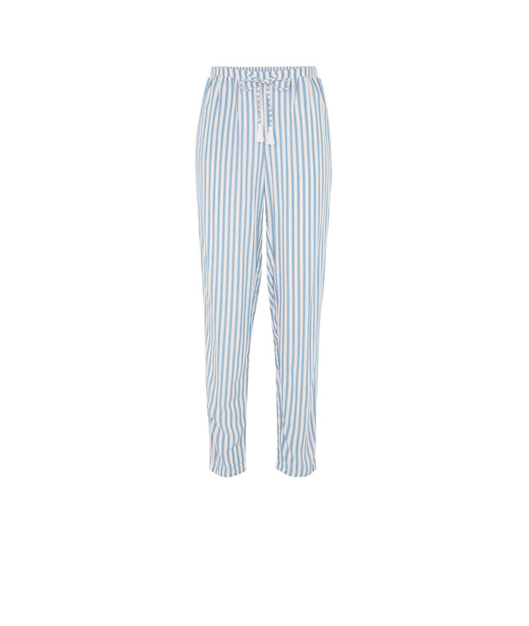 Pantalon fluide à rayures bluerayiz blanc.