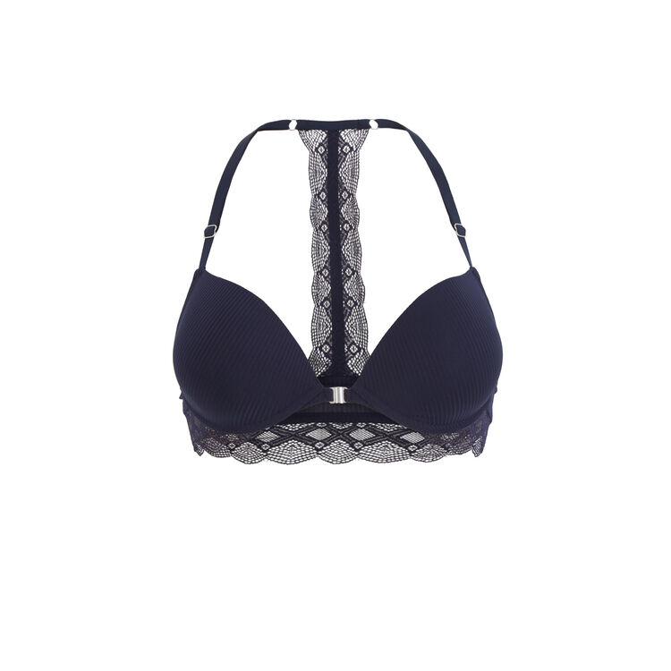 Soutien-gorge push bleu marine monoskiz bleu.