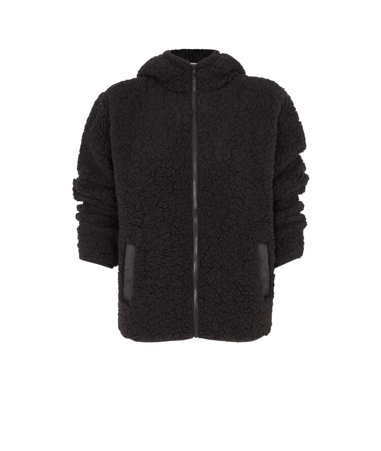 Veste à zip polaire sherpoliz noir.
