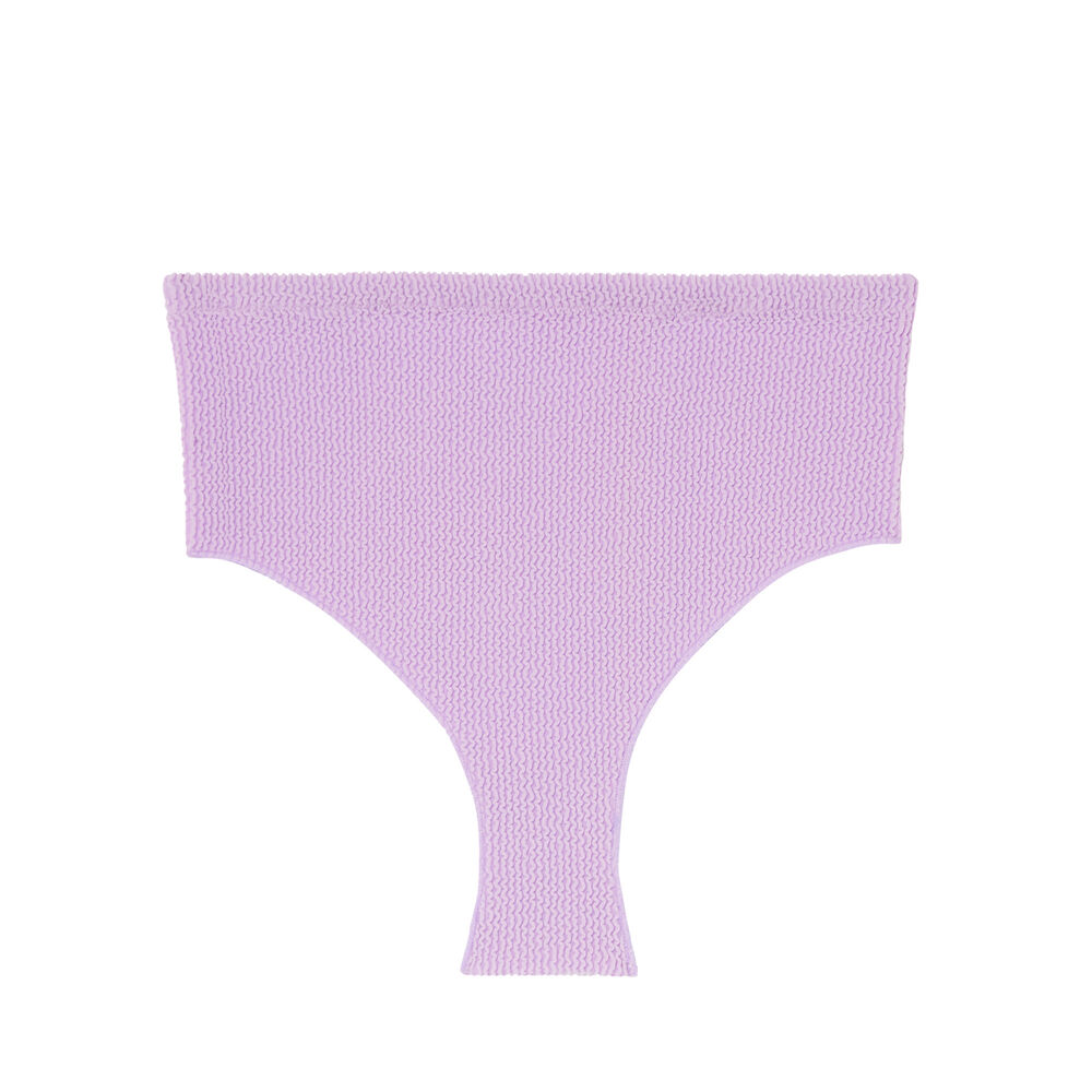 Bas de maillot taille unique culotte haute - lilas violet.