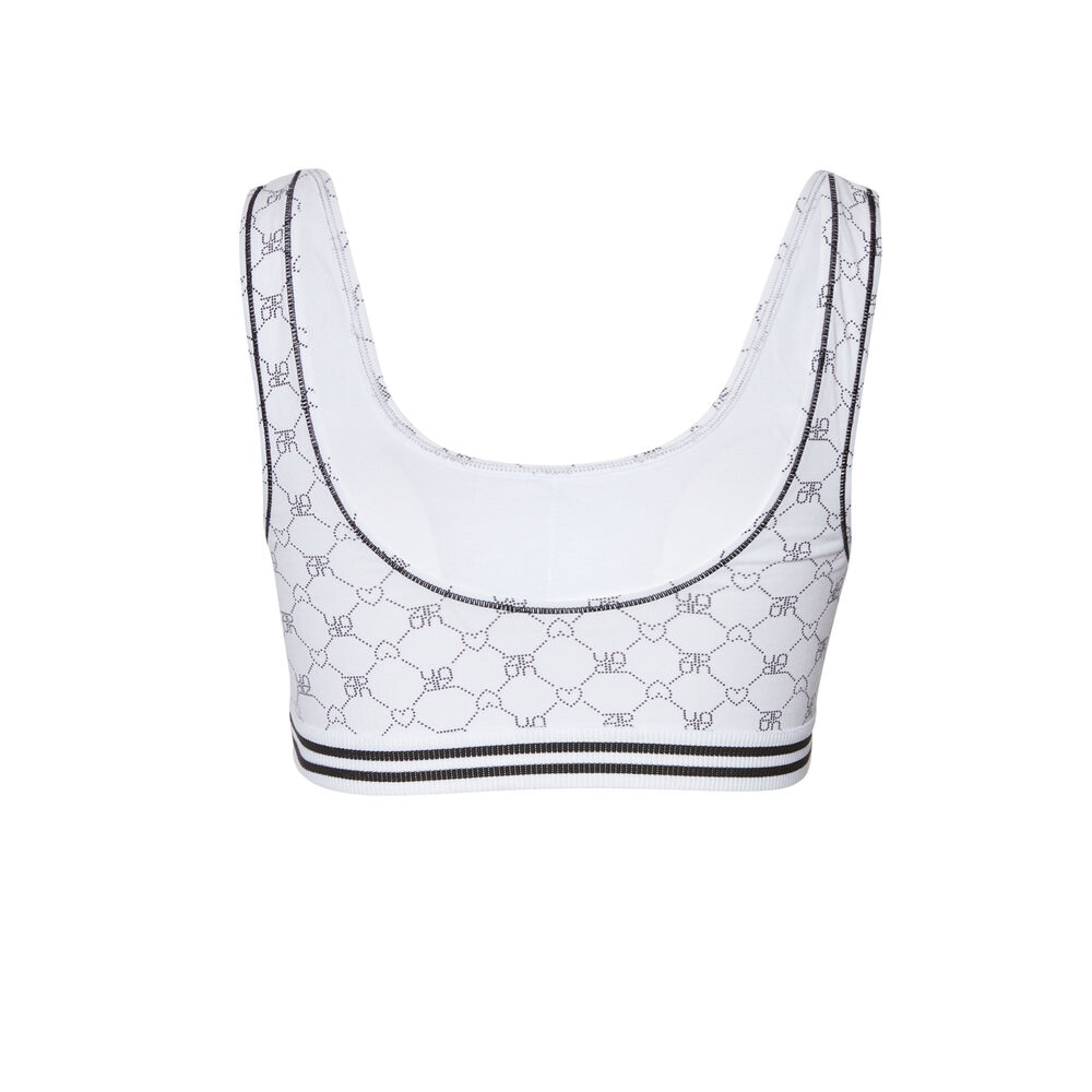 Brassière sans armature en coton - blanc blanc.
