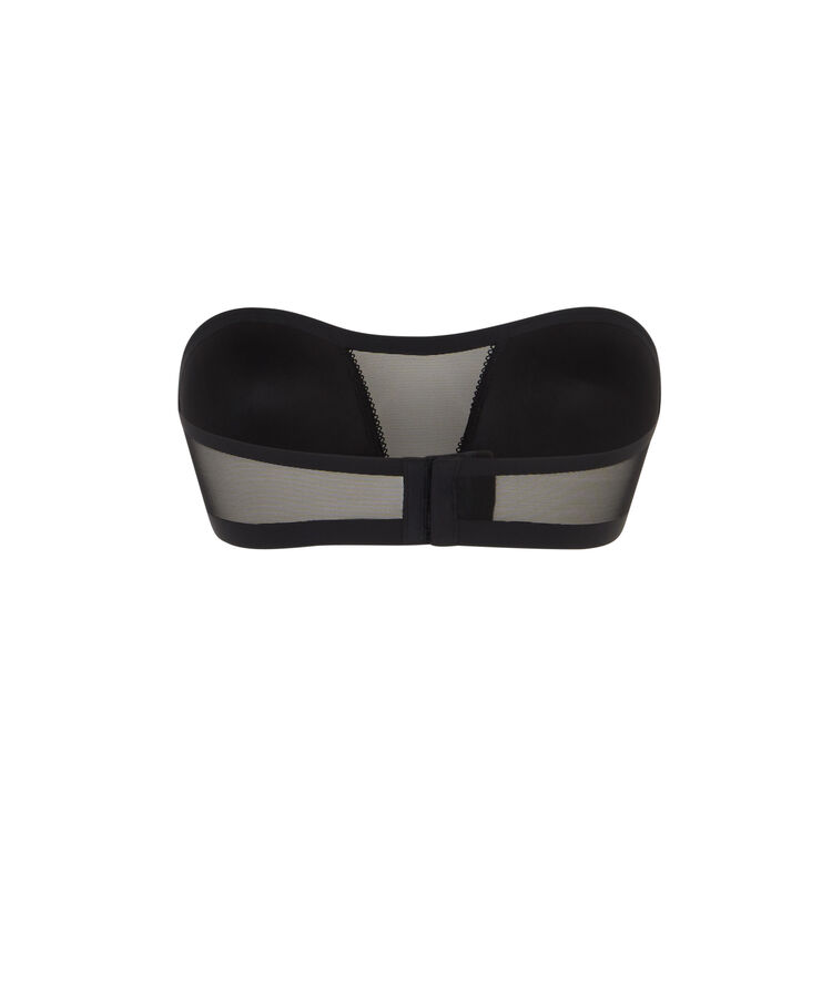 Soutien-gorge bandeau résille - noir noir.
