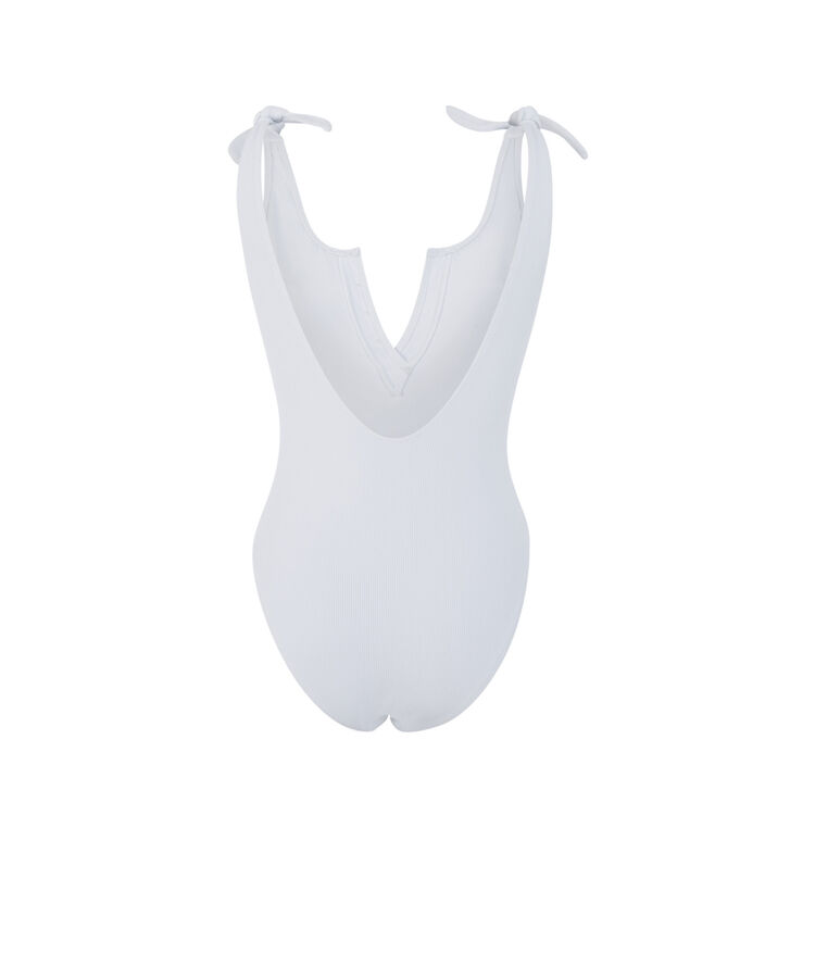 Maillot de bain une pièce noué aux épaules - blanc blanc.
