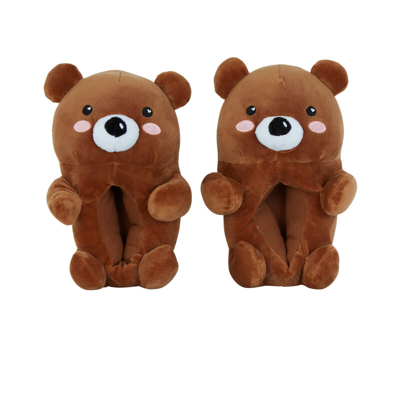 chausson polaire en forme d'ourson - marron chausson polaire en forme d'ourson - marron;