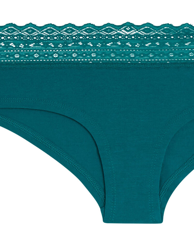 Shorty en coton uni waistiz bleu canard.