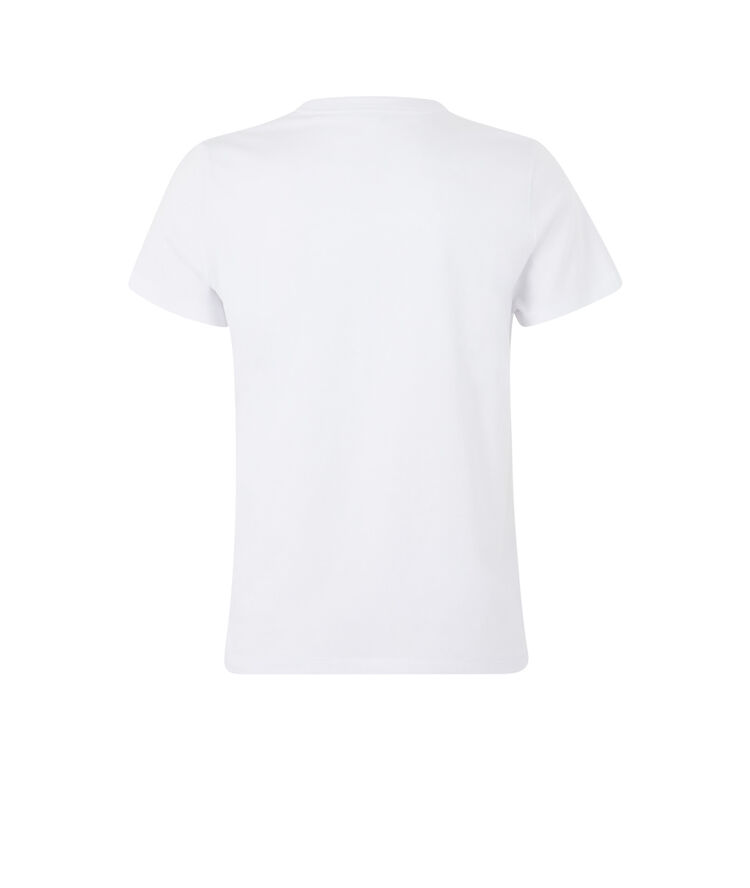 Top à manches courtes print réfléchissant canondesneigiz blanc.