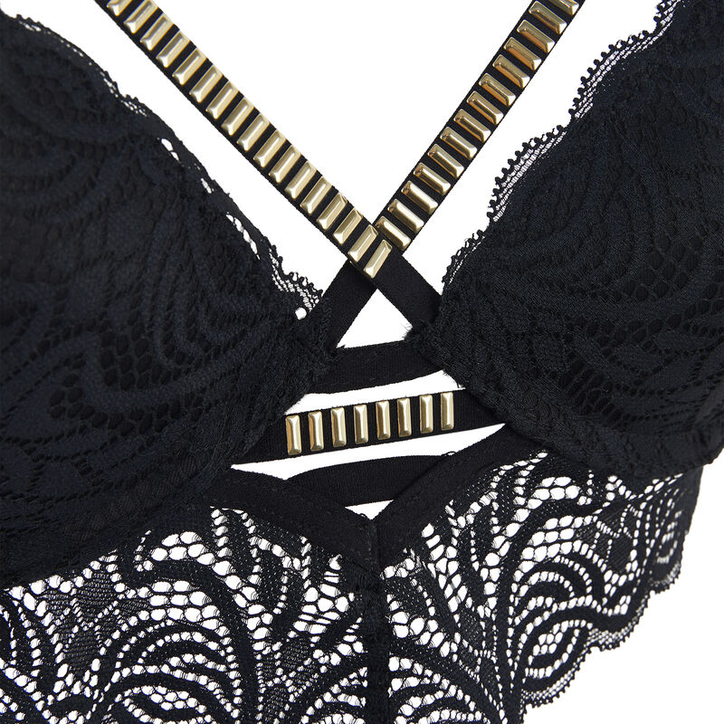 Soutien-gorge push-up détails studs naraiz noir.