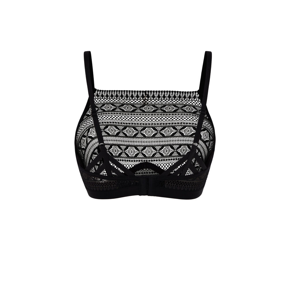 Brassière en dentelle - noir noir.