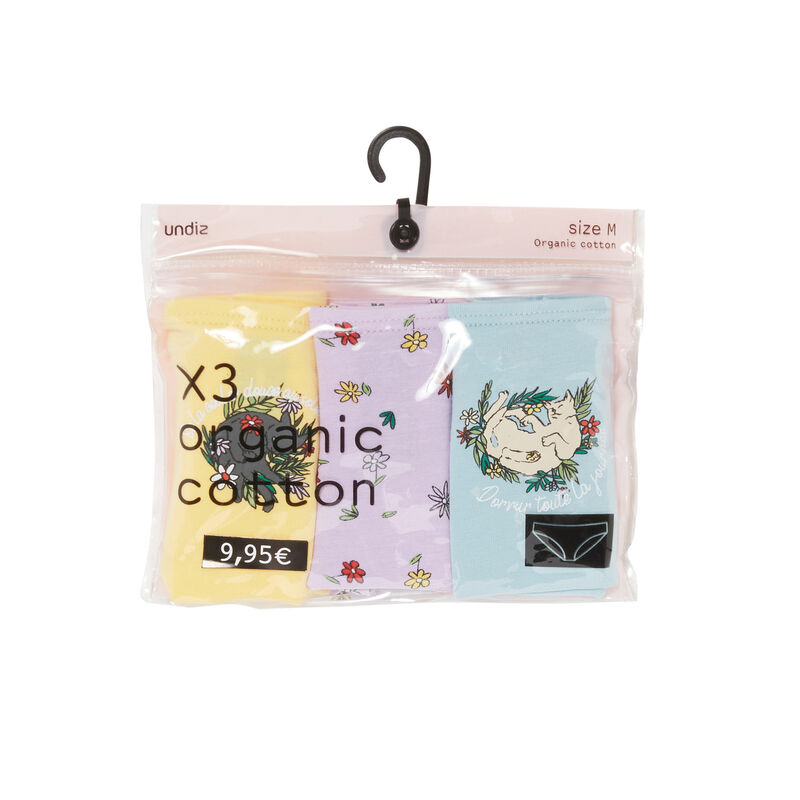 lot de 3 culottes mood flowers - lilas lot de 3 culottes mood flowers - lilas;