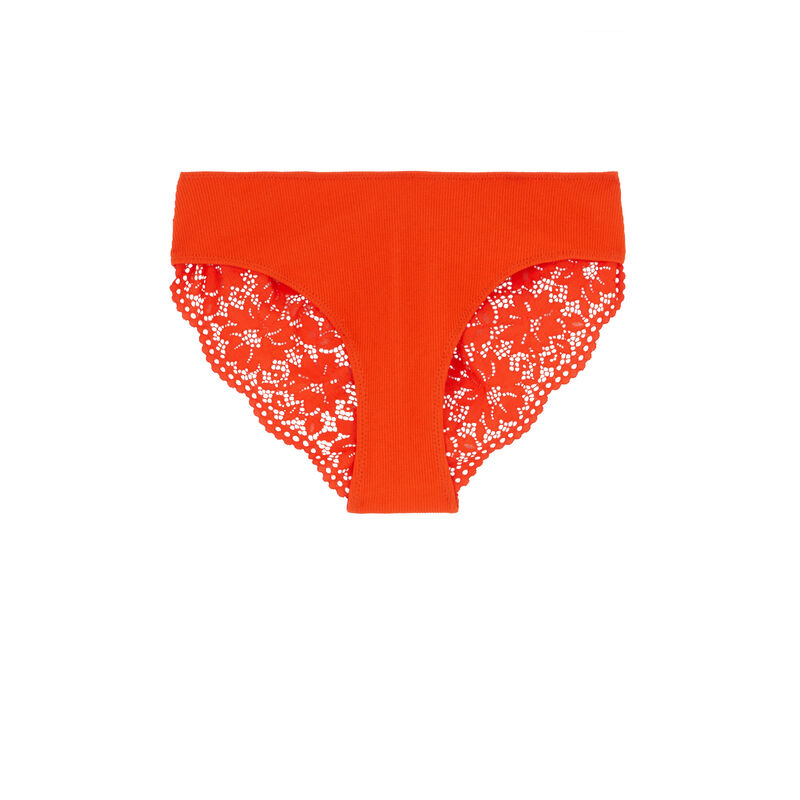 Culotte dentelle au dos - orange Culotte dentelle au dos - orange;
