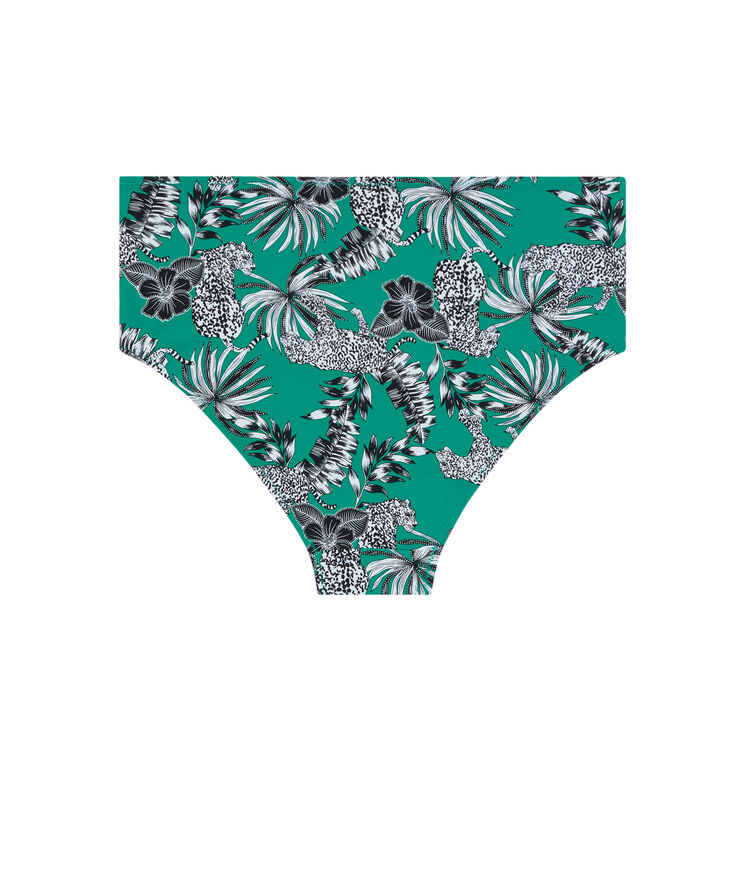 Bas de maillot de bain culotte taille haute - vert vert.