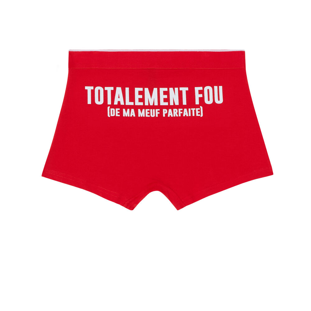 Boxer à message totalement fou - rouge rouge.