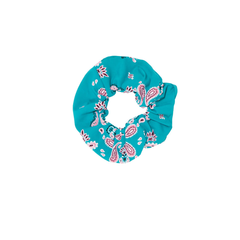Chouchou effet bandana - bleu bleu.