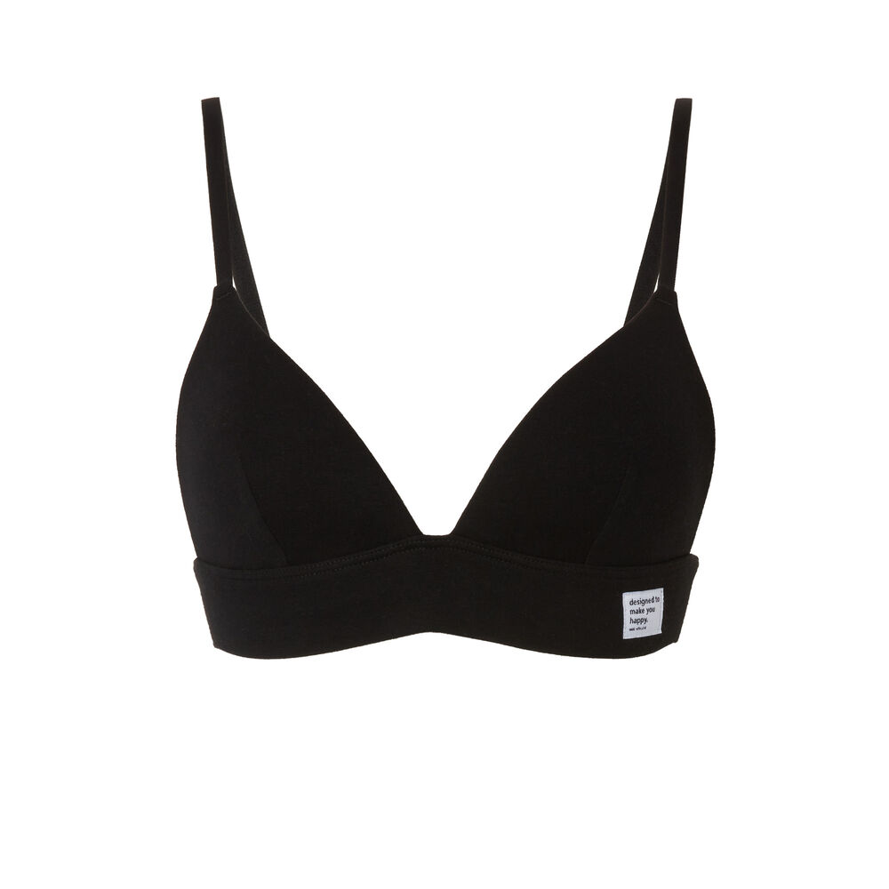 Soutien-gorge triangle ampli bustier - noir noir.