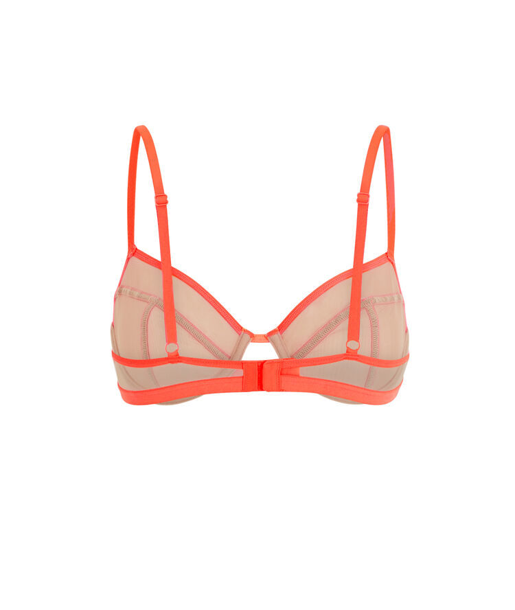 Soutien-gorge corbeille corail fluo saturiz rose.