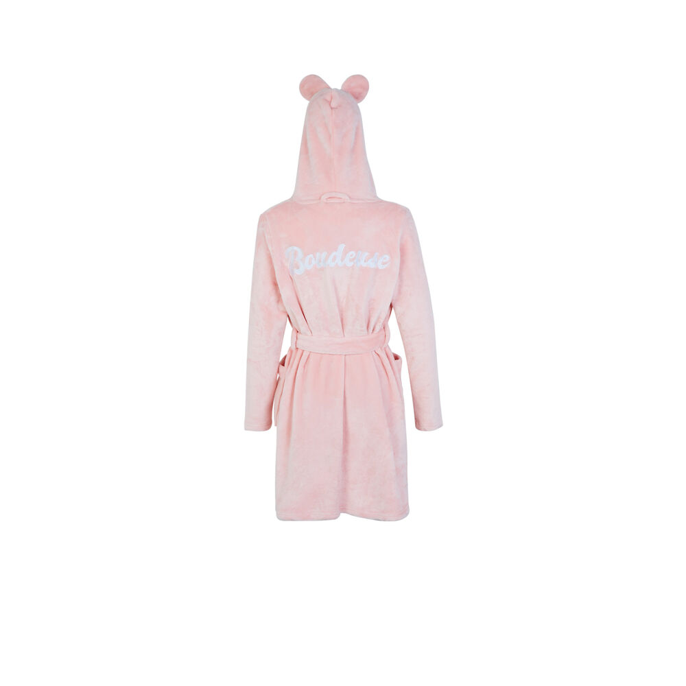 Peignoir polaire lapinou boudeuse - rose rose.