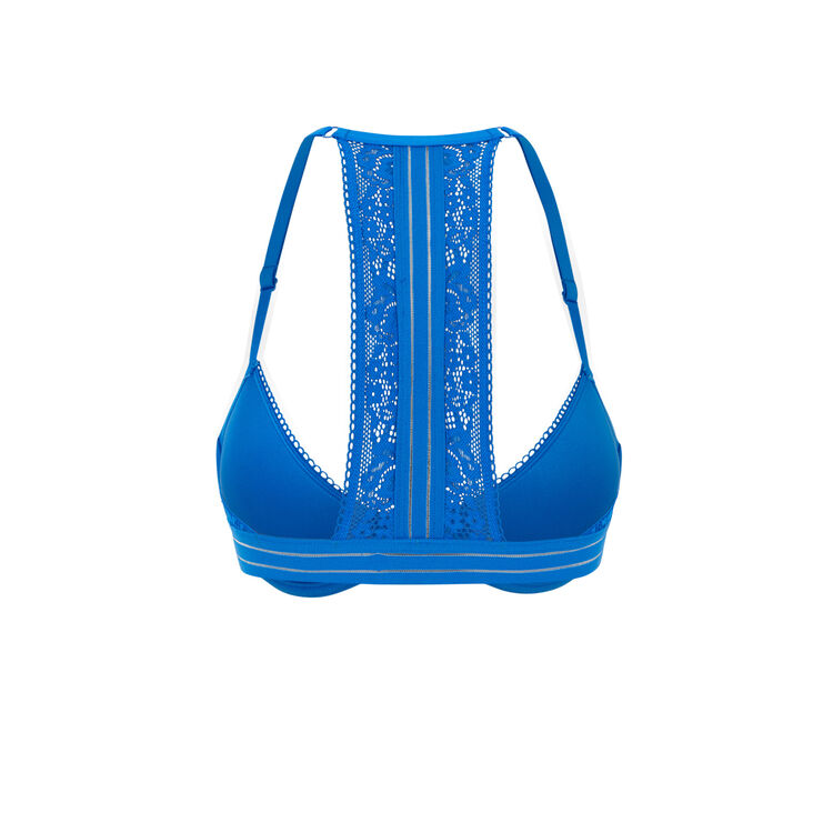 Soutien-gorge ampliforme dentelle détail bande coolgirliz bleu roi.