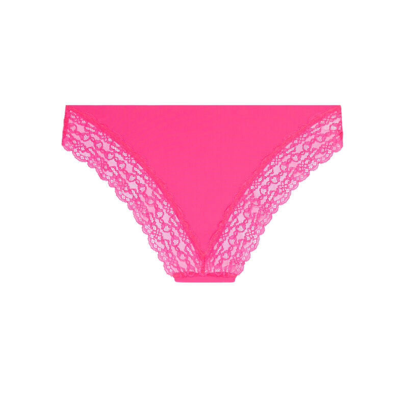 culotte en micro et dentelle - rose culotte en micro et dentelle - rose;