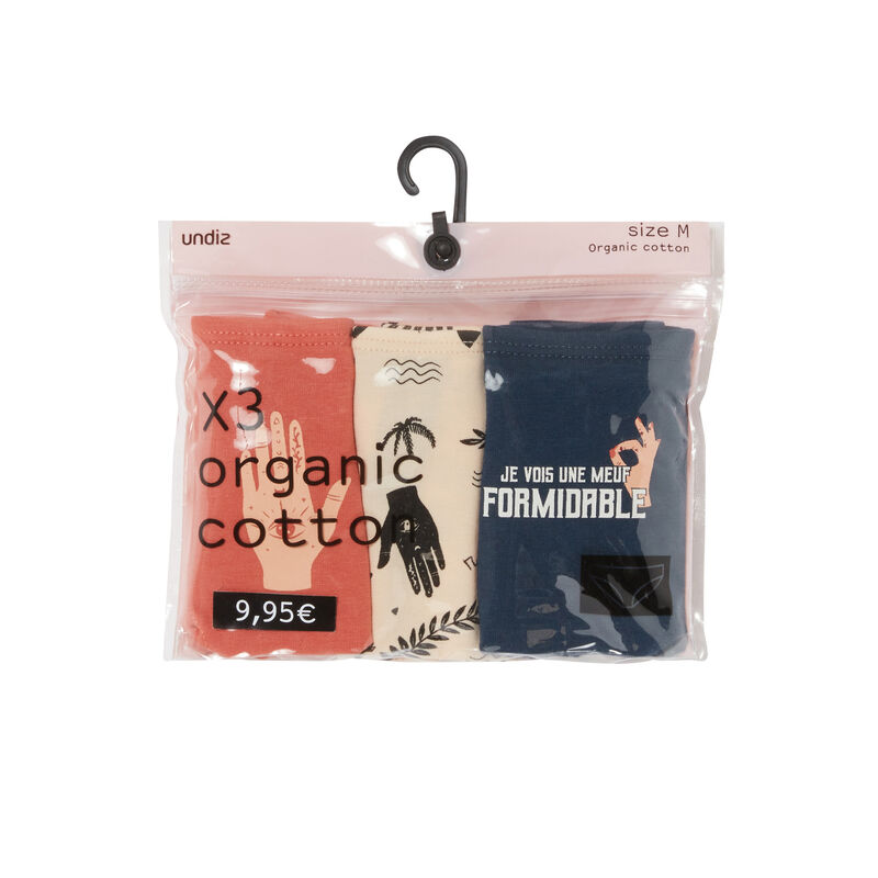 lot de 3 culottes mood positivity - marine lot de 3 culottes mood positivity - marine;